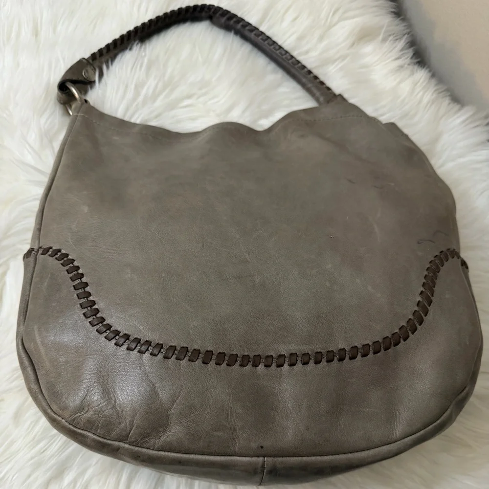 💙🤍FRYE Melissa Whipstitch    Hobo Crossbody Shoulder Bag Leather